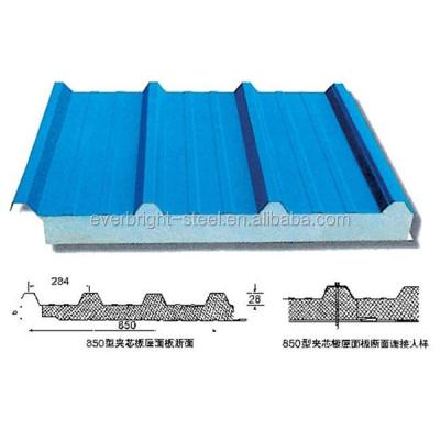 China 950MM Steel Color EPS Foam Insulation Sandwich Roof Panel With Low Price for sale
