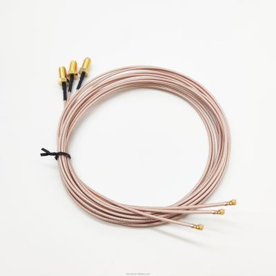 중국 코아시얼 커스텀 RF 케이블 SMA 여성 Ipex4 Gen4 Mhf4 케이블 집합 RG178 판매용