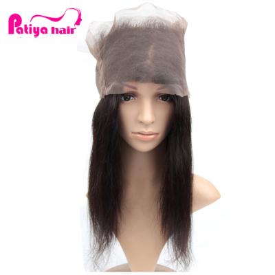 China Fast ship 10 straight hair 12 14 16 18 20inch straight 20inch lace frontal 360 hair closure 360 lace band with baby hair for sale