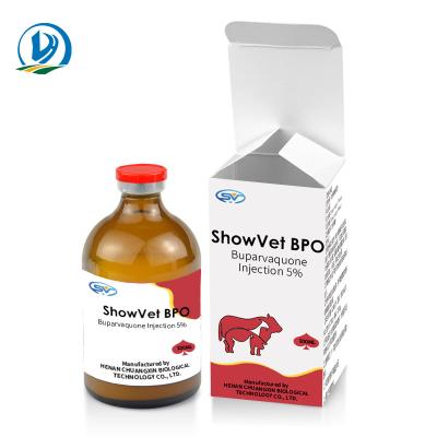 Chine Drogues injectables vétérinaires de l'injection 5% de Buparvaquone pour des chats de chiens de chèvres de moutons de veaux de bétail à vendre