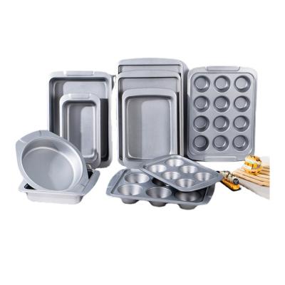 China 3,6,8,10Pc Sustainable Bakeware Sets Dish Baking Pan With Non-Stick Coating Cooking Tools Kitchen Accessories Cake Mold Kitchen Accessories for sale