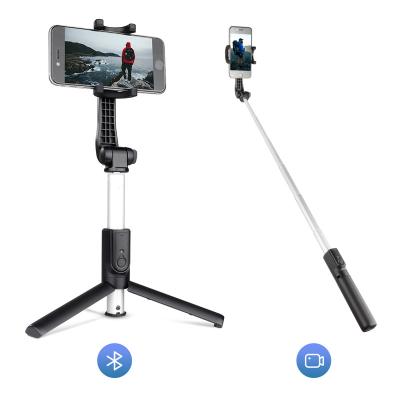 China Tripod Selfie Stick For Smartphone Hot Sales Outdoor Selfe Wireless Telescopic Stick With Tripod Foldable Flexible 360 Degrees For Phone for sale