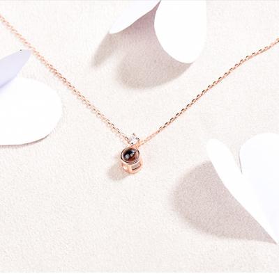 China Trendy Simple Jewelry S925 I Love You In 100 Languages Necklace For Couples Gift And Anniversary Gift for sale