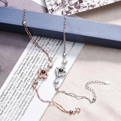 China Dropshipping 2019 Fashion S925 100 Tongues Trendy Custom Bracelet I Love You for sale