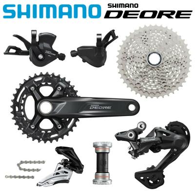 China NEW SHIMANO DEORE M4100 Groupset 170mm 36T-26T Crankset 2020 Steel Cassette 2x10 Speed BB52 HG54 MTB Chainring Mountain Bike Groupset for sale