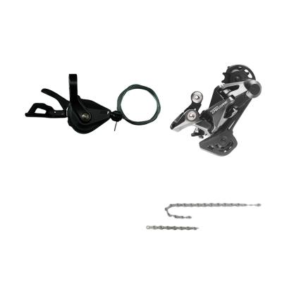 China Carbon Steel SHIMANO DEORE M4100 M4120 Clutch 10 Speed 4pcs Groupset Rear Derailleur HG500 11-42T/11-46T Cassette HG54 Chain for sale