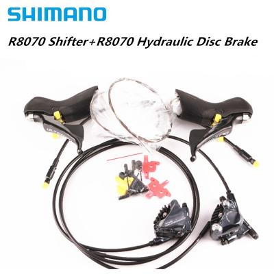 China Road Bikes Shimano Ultegra Di2 Hydraulic Flat Disc Brake Mount 2x11 Speed R8070 ST-R8070 BR-R8070 ST-R785 BR-R8070 A Pair Clutch Brake for sale