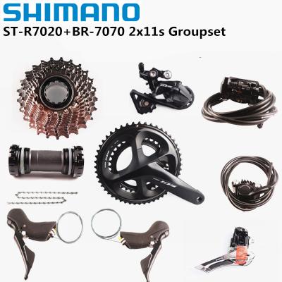 China SHIMANO ALLOY 105 R7000 R7020 R7070 2x11 Speed 170/172.5/175mm 50-34T 52-36T 53-39T Road Bike Groupset Kit for sale