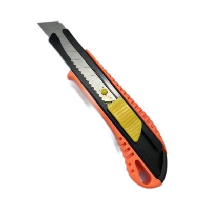 China Slide Blade Box Cutter Knife 18mm Art Paper Cutter Open Retract Utility Knife for sale