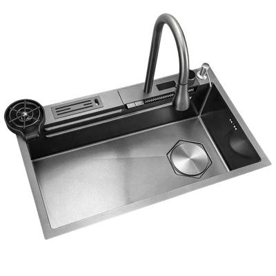 China With 2023 High End Faucet Pull Down Kitchen Faucet Black Single Handle Kitchen Faucet for sale