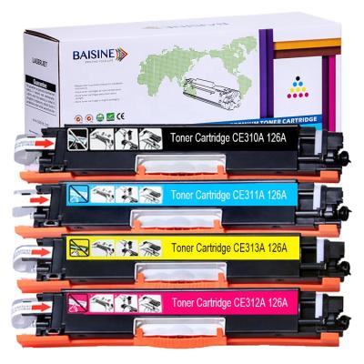 China COMPATIBLE New Goods Color Printer Cartridge CE310A CE311A CE312A CE313A Toner Cartridge Vivid 126A Compatible Toner for sale