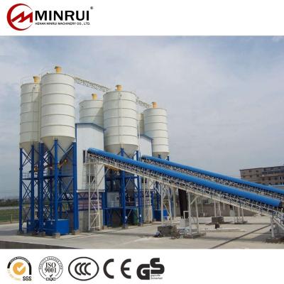 China Building Material Stores Minrui Group 120M3 HZS120 Cast Concrete Mixing Batching Plant for sale