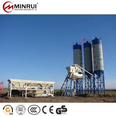 China Building Material Stores Minrui Group Price HZS50 Batch Concrete Mixer Mixing Batching Plant for sale