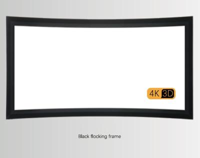China Home Cinema Auditorium Projector Screen Arc Frame Retractable Wall Mounted 100 Inch for sale