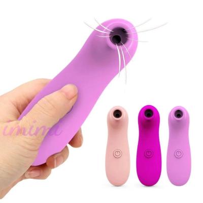 China 10 Frequency 10 Speed Suction Vibrator Nipple Clitoris Sucking Stimulator Oral Licking Massager for Women for sale