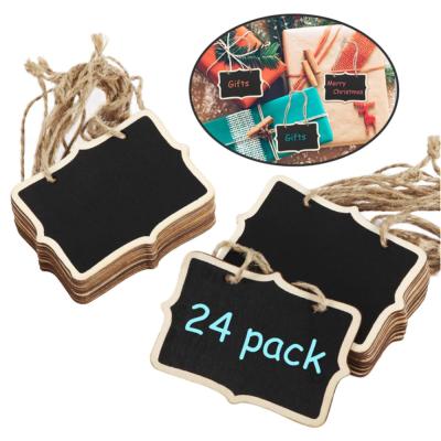 China Modern Decorations Smooth Surfaces Chalkboard Tags Hanging Wooden Chalkboard Signs for sale