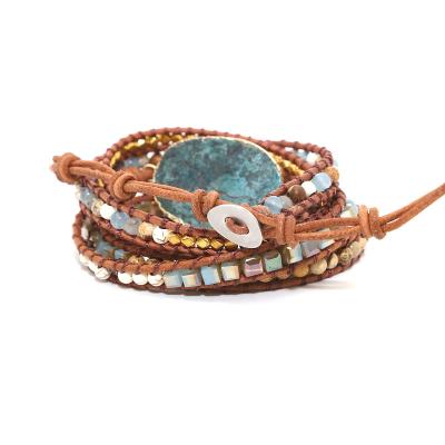 China Latest FASHIONABLE Bohemian Natural Stone Beads Emperor Stone Bracelet Hand Stone Bracelets For Women for sale