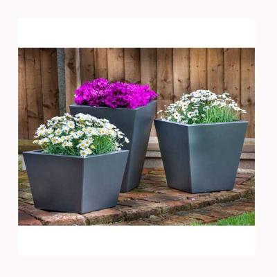 China Custom Modern Garden Planting Flower Plant Metal Planters Stainless Steel Metal Flower Pot for sale