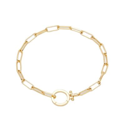 China CLASSIC Yadoo Vermeil Jewelry 925 Sterling Silver 18k Gold Plated Women Fashion Design 14k Gold Parker Bracelet for sale
