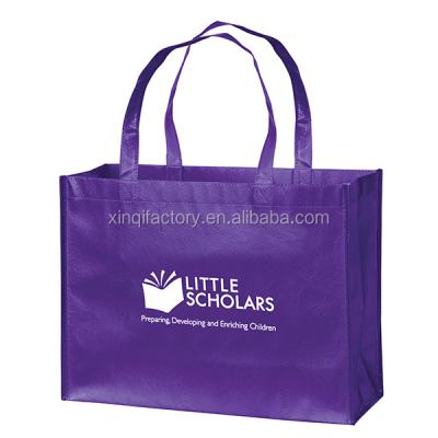 China Promotional Glossy Laminated Nonwoven Eco - Friendly Customer Tote Bag for sale