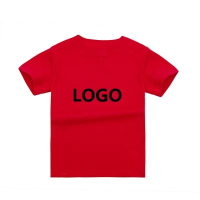 China Breathable Kids Short Sleeve T-shirt Custom Logo Printing 100% Cotton Plain White Kids Baby Boy T-shirts for sale