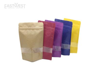 China Custom Printed Rice Paper Stand Up Zip Pouches High Durability For Dry Food for sale