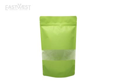 China Green Zipper Rice Paper Pouches Environmentally Friendly Direct Printing for sale