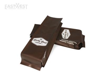 China Flat Bottom Gusseted Coffee Bags Valve Available Environmentally Friendly for sale