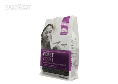 China Block Bottom Tin Tie Rice Paper Pouches Personalized Window Water Resistance for sale