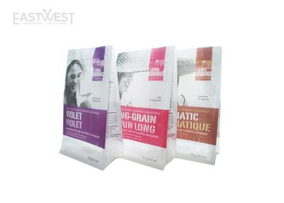 China White Bulk Flat Bottom Rice Paper Pouch With Ziplock Clear Window Moisture Proof for sale