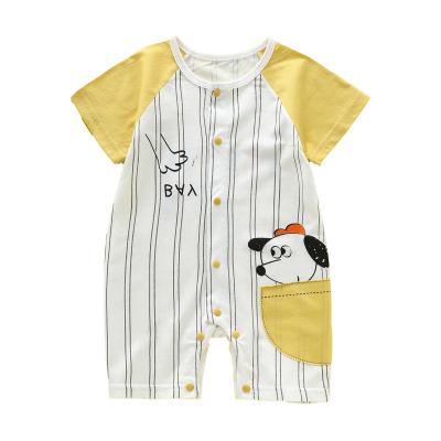 China 2021 New Arrivals Summer Short Sleeve Cotton Toddler Baby Boy Jumpsuit Rompers QUICK DRY Clothes for sale