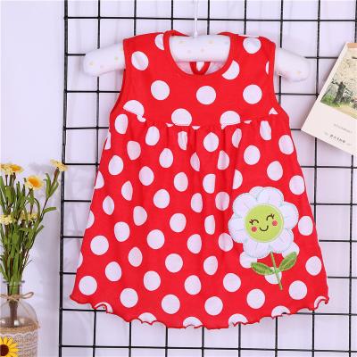 China 2021 Breathable one-piece summer baby dress /girl baby clothes for summer infant girls skirt baby kids red dress for sale