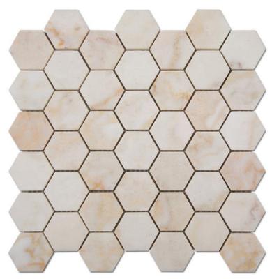 China Modern Hexagon Marble Mosaic Tiles For Wall for sale
