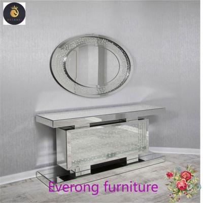 China Adjustable (height) hollywood mirrored bedroom furniture console table vanity set dressing table makeup table for sale