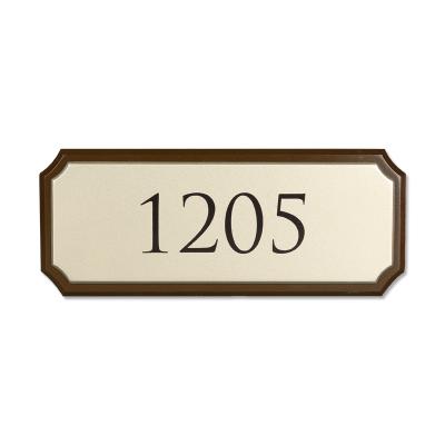 China Factory direct indoor and outdoor supply cheap price custom brass hotel room door number signs for sale