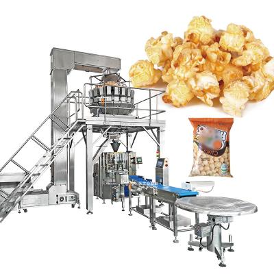 China Automatische vertikale Wiege Fülltasche Snack Kaffeebohnen Getreide Hundefutter Reis Erdnuss Granule Trockene Früchte Verpackungsmaschine zu verkaufen