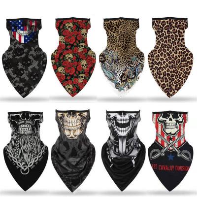 China White Bandana Logo Sunscreen Neck Gaiter Skeleton Bandanas100%cotton 50cm*25cm Haiti Flag Bandana100% Polyester Breathable Custom White for sale