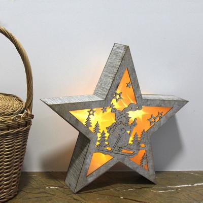 China Plywood Home Holiday Decoration Wooden Decorative Led Lighting for sale