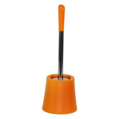 China Modern BX Group Plastic Orange Toilet Bowl Brush And Holder for sale