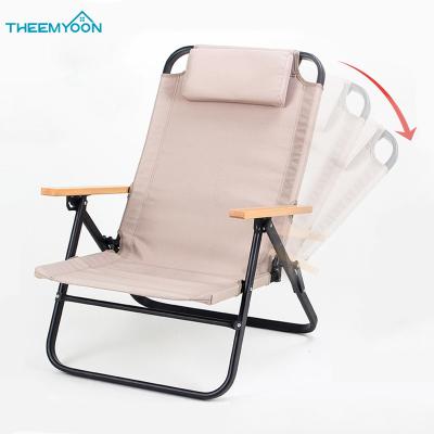China Outdoor Furniture Metal Adjustable Backrest Lightweight Aluminum Folding Camping Beach Chair for sale