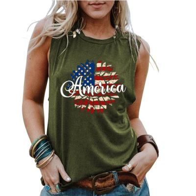 China Breathable 2021 fashion O neck splicing sleeveless female soft summer tops printing women casual T-shirt for sale