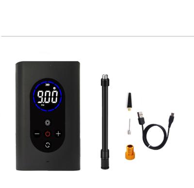China Emergency Light Car air pump compressor portable tyre inflator Wireless Electric Digital Rechargeable Small Inflator Pump for sale
