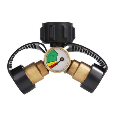 China Propane Tank Propane Tank Adapter Converter 2 Way Propane Y Splitter POL Propane Tank Fittings for POL and QCC1 Connection for sale