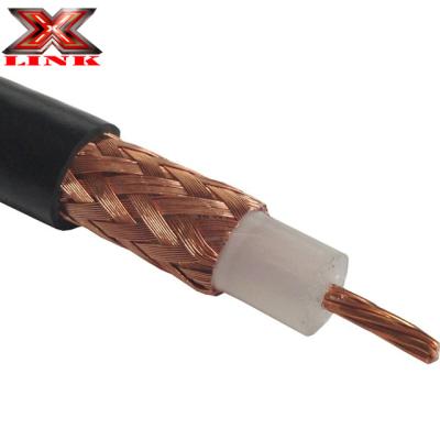 China Low Attenuation RG213 Coax Cable 50 Ohm With PVC Jacket And Bare Copper Braid Shielding for sale