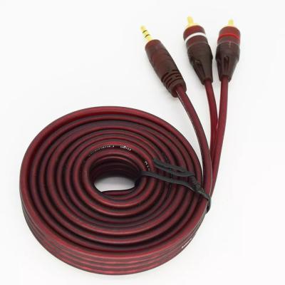 Chine Câbles audio vidéo pour lecteur DVD Câble audio mâle stéréo 3,5 mm vers 2 Rca mâle à vendre