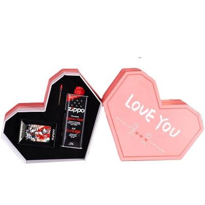 China luxury handmade pink chipboard heart shape box with foam insert for sale
