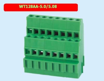 China Conector de paso de 5/5.08 mm de 3 pines de conector de terminal de PCB de 3 capas en venta