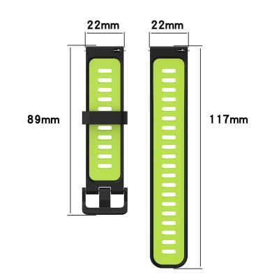 China Yida Dual Silicone 20mm 22mm Watch Band Strap For Huawei Watch GT3 42MM 46MM,GT RUNNER for sale