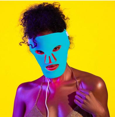 China Dye Removal Infrared Light Face Mask 7 Colors Beauty Therapy Home Use Led Face Masks Skin Care Red Light Therapy Led Face Mask Silicone for sale