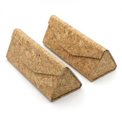 China Eco - Friendly Wholesale Cardboard Triangle Sunglass Case With PU Fabric Exterior for sale